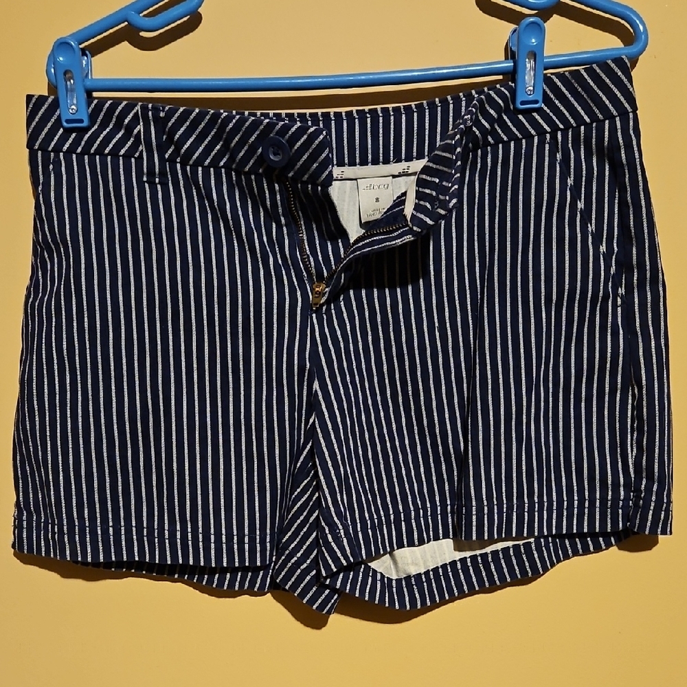 bcg Blue and White Shorts with Pinstripe Design